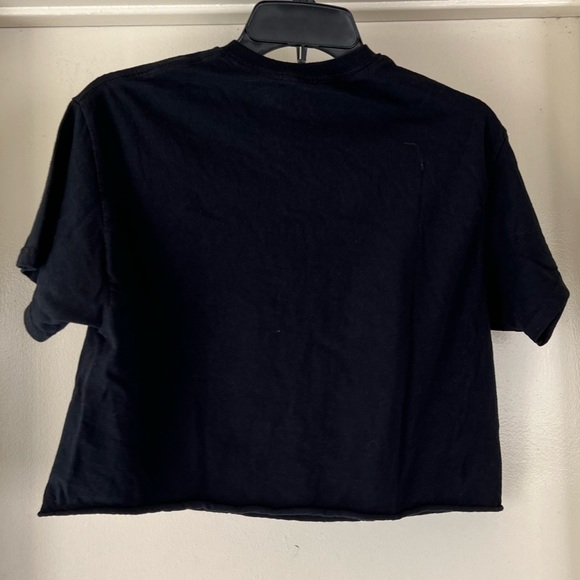 Black long cropped tshirt from forever 21, size: s/m - Picture 6 of 6